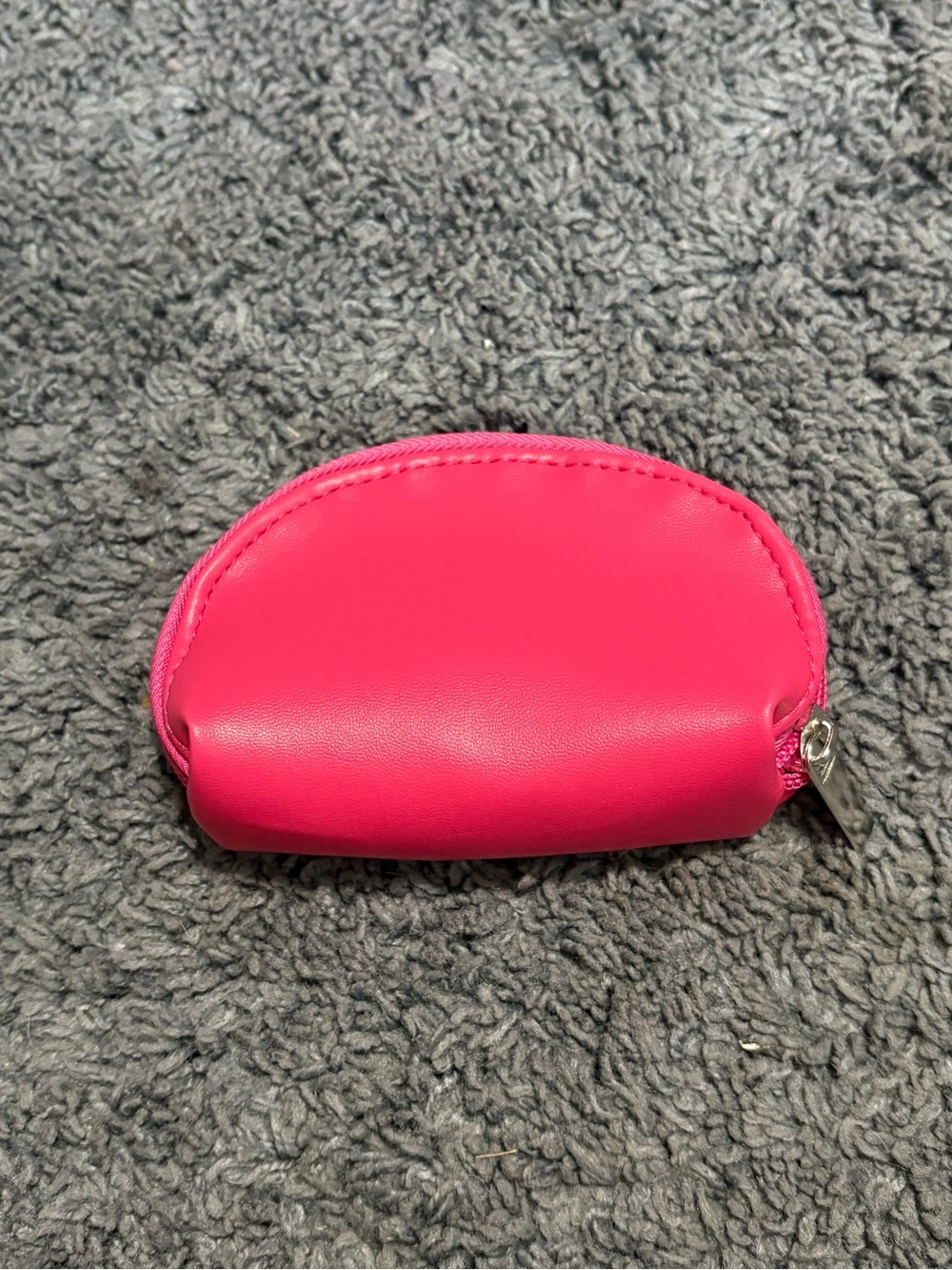 NWT bright plain pink small pouch